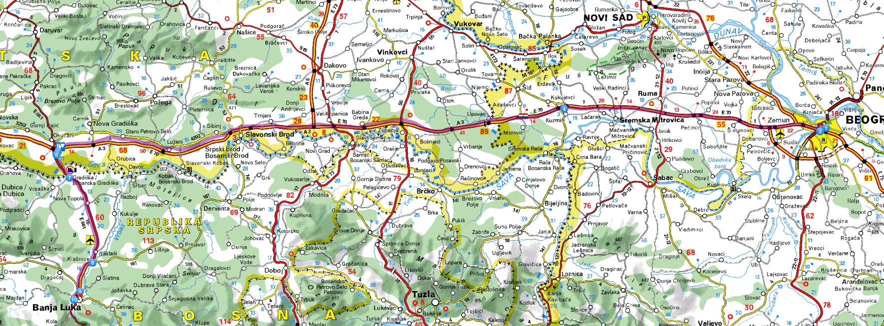 najbolja mapa beograda beograd banja_luka put | mapa najbolja mapa beograda